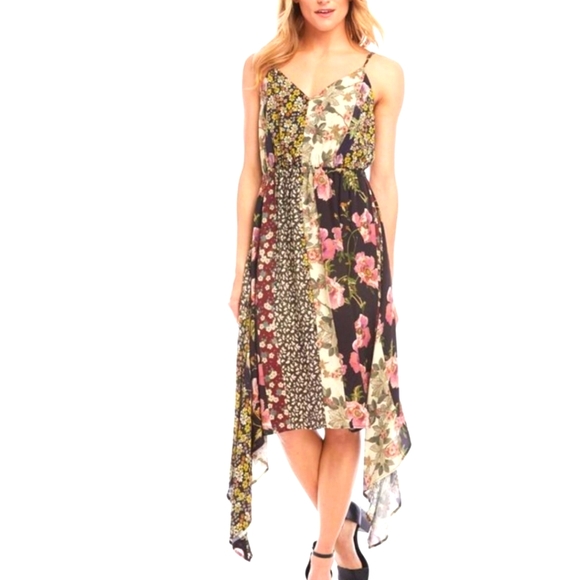 Karen Kane Dresses & Skirts - Karen Kane Womens Mixed-Print Cami Slip Dress, Multicolored